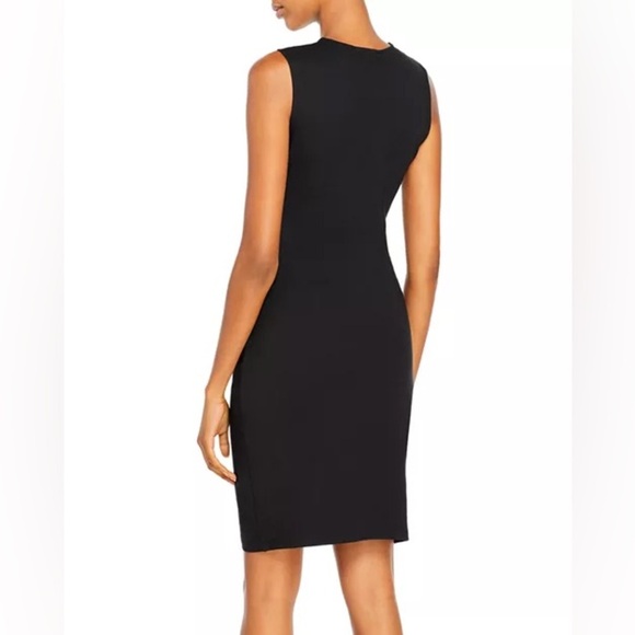Theory Draped Front Black Dress Size 00 - Picture 3 of 7